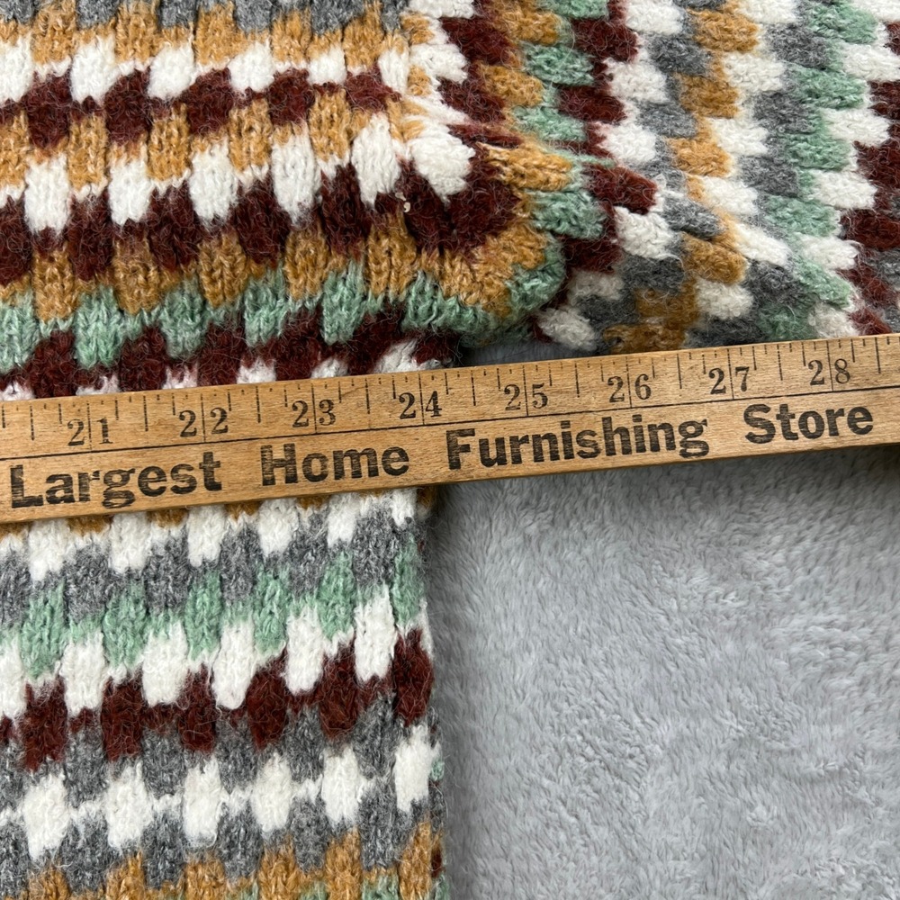 Knox Rose Textured Geometric Pullover Sweater Size XL Multi Boho Cabin Womens - Picture 5 of 7